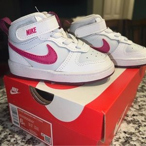 Toddler Nike Court Borough Mid 2 with box. Worn once.